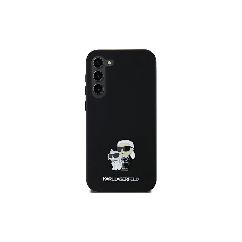 Etui Karl Lagerfeld KLHCSA35SMHKCNPK Samsung Galaxy A35 hardcase Silicone Karl&Choupette Metal Pin czarny/black