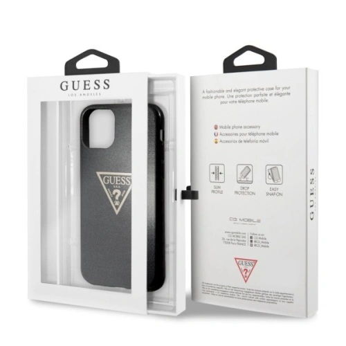 Kup Etui Guess GUHCN61SGTLBK Apple iPhone 11 fekete hard case Glitter Triangle - GUE238BLK - {ean13} - Sklep Home Screen