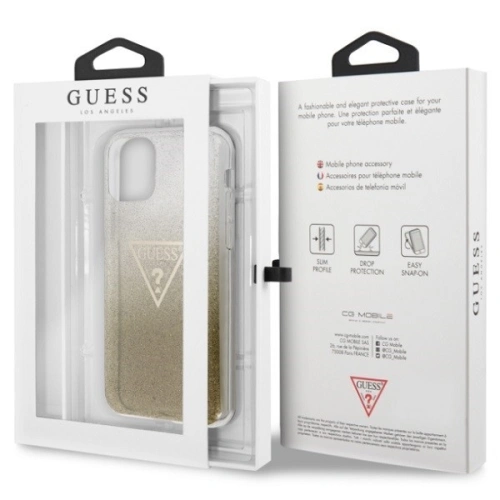 Kup Etui Guess GUHCN61SGTLGO Apple iPhone 11 zlatý/gold tvrdý kryt Glitter Triangle - GUE239GLD - {ean13} - Sklep Home Screen