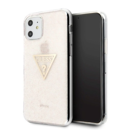 Kup Etui Guess GUHCN61SGTLPI Apple iPhone 11 rózsaszín/pink kemény tok Glitter Triangle - GUE240PNK - {ean13} - Sklep Home Screen