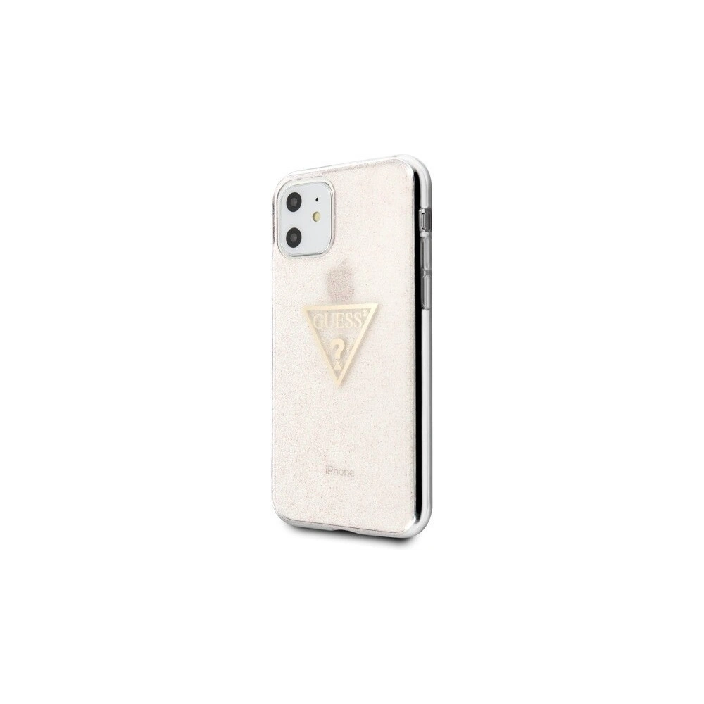 Etui Guess GUHCN61SGTLPI Apple iPhone 11 różowy/pink hard case Glitter Triangle