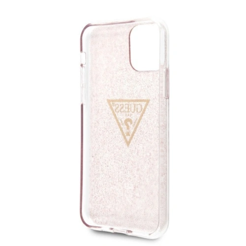 Kup Etui Guess GUHCN61SGTLPI Apple iPhone 11 rózsaszín/pink kemény tok Glitter Triangle - GUE240PNK - {ean13} - Sklep Home Screen