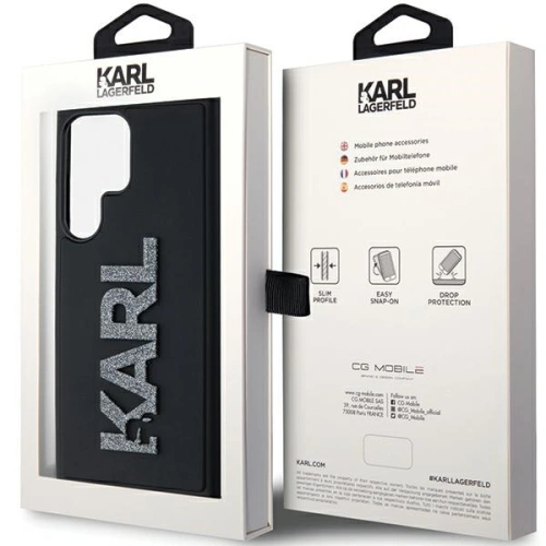 Buy Karl Lagerfeld KLHCS24L3DMBKCK Samsung Galaxy S24 Ultra hardcase 3D Rubber Glitter Logo black - KLD1974 - {ean13} - Home Screen Store Europe