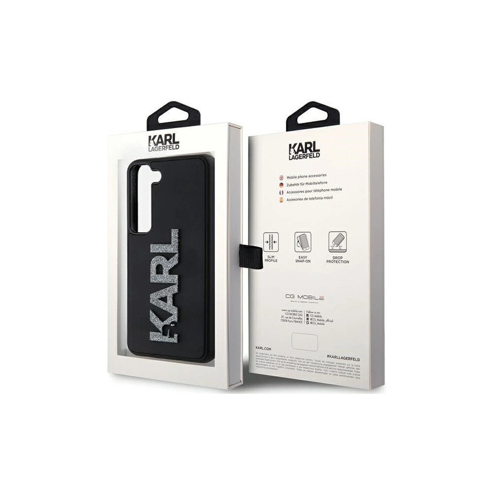 Etui Karl Lagerfeld KLHCS24S3DMBKCK Samsung Galaxy S24 hardcase 3D Rubber Glitter Logo czarny/black
