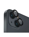Sticlă pentru obiectivul aparatului UNIQ Optix Aluminium Camera Lens Protector Apple iPhone 14 / 14 Plus negru de miez.