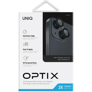 Kup Szkło na obiektyw aparatu UNIQ Optix Aluminium Camera Lens Protector Apple iPhone 14 / 14 Plus midnight black - UNIQ1120 - {ean13} - Sklep Home Screen