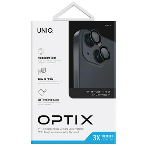 Kup Sticlă pentru obiectivul aparatului UNIQ Optix Aluminium Camera Lens Protector Apple iPhone 14 / 14 Plus negru de miez. - UNIQ1120 - {ean13} - Sklep Home Screen
