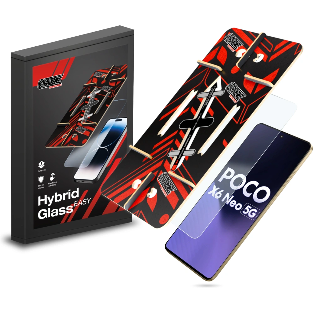 Szkło hybrydowe GrizzGlass HybridGlass Easy do Xiaomi POCO X6 Neo