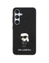 Etui Karl Lagerfeld KLHCSA55GKNPSK Samsung Galaxy A55 hardcase Fixed Glitter Ikonik Logo Metal Pin fekete/black