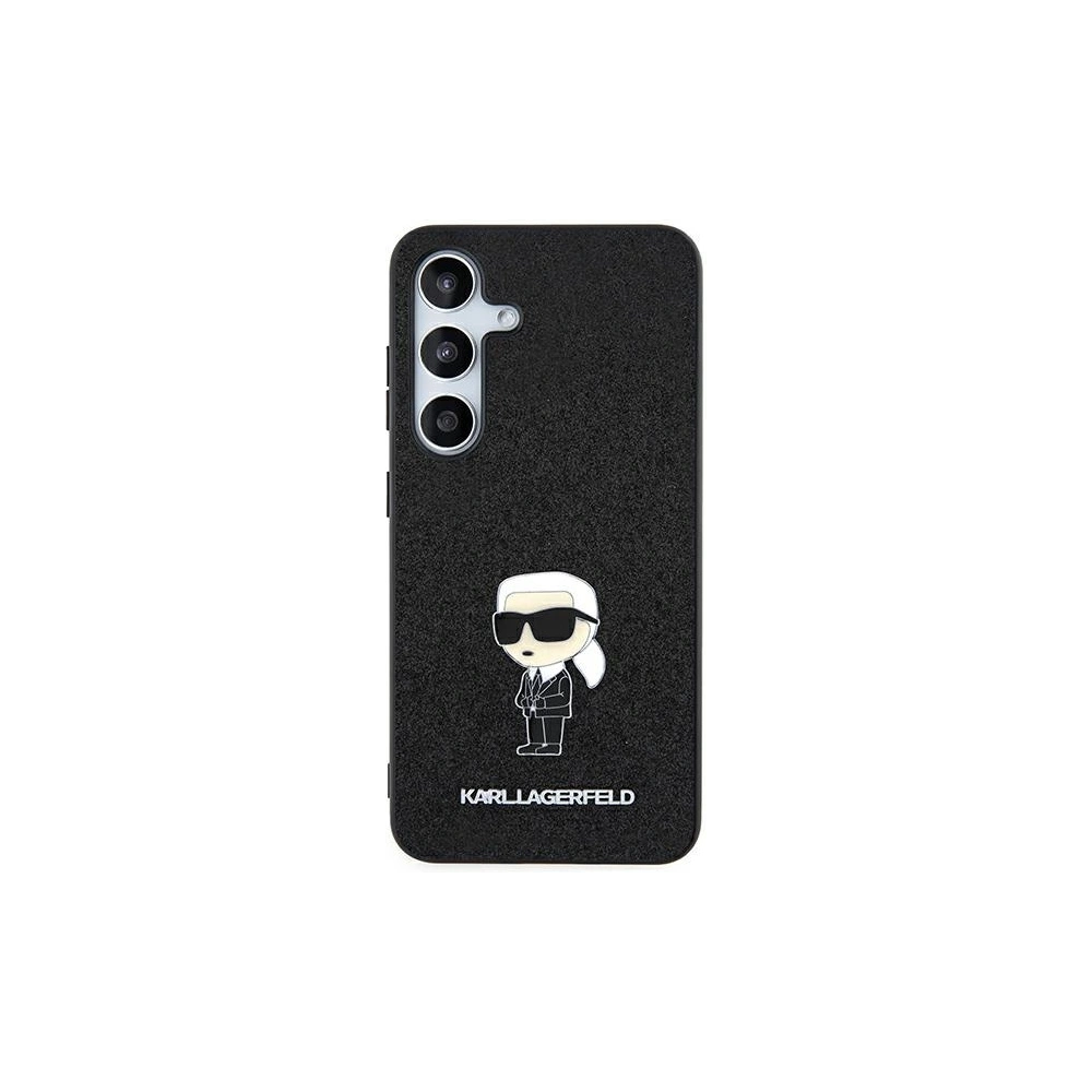 Etui Karl Lagerfeld KLHCSA55GKNPSK Samsung Galaxy A55 hardcase Fixed Glitter Ikonik Logo Metal Pin czarny/black