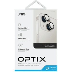 Kup Szkło na obiektyw aparatu UNIQ Optix Aluminium Camera Lens Protector Apple iPhone 14 / 14 Plus sterling silver - UNIQ1121 - {ean13} - Sklep Home Screen