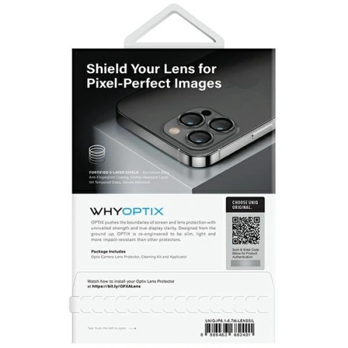 Kup Sticlă pentru obiectivul camerei UNIQ Optix Aluminium Camera Lens Protector Apple iPhone 14 / 14 Plus argint sterling - UNIQ1121 - {ean13} - Sklep Home Screen