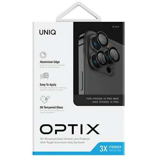 Kup Sticlă pentru obiectivul camerei UNIQ Optix Aluminium Camera Lens Protector Apple iPhone 14 Pro / 14 Pro Max negru de miez de noapte - UNIQ1122 - {ean13} - Sklep Home Screen