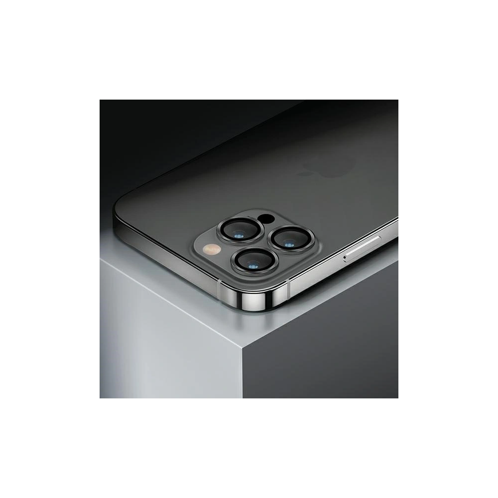 Szkło na obiektyw aparatu UNIQ Optix Aluminium Camera Lens Protector Apple iPhone 14 Pro / 14 Pro Max sterling silver