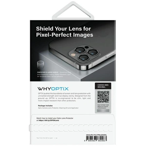 Kup Sklo na objektiv aparátu UNIQ Optix Aluminium Camera Lens Protector Apple iPhone 14 Pro / 14 Pro Max stříbrná barva - UNIQ1123 - {ean13} - Sklep Home Screen