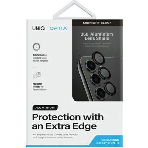 Kup Szkło na obiektyw aparatu UNIQ Optix Aluminium Camera Lens Protector Samsung Galaxy S24+ Plus midnight black - UNIQ1128 - {ean13} - Sklep Home Screen
