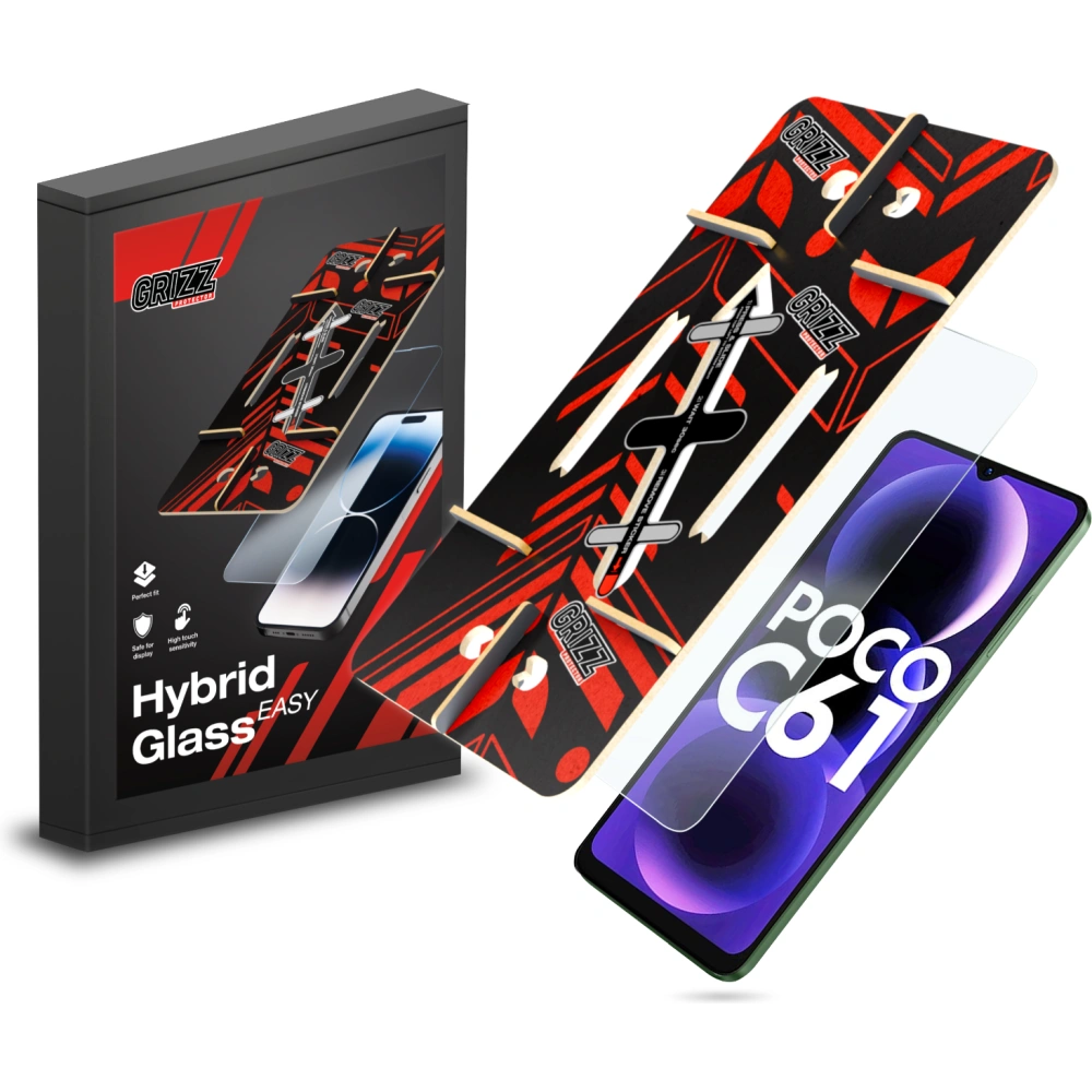 Szkło hybrydowe GrizzGlass HybridGlass Easy do Xiaomi POCO C61