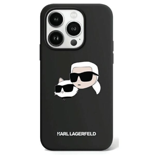 Buy Karl Lagerfeld KLHMP15SSKCHPPLK Apple iPhone 15 / 14 / 13 hardcase Silicone Karl & Choupette MagSafe black - KLD1981 - {ean13} - Home Screen Store Europe