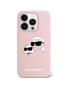 Etui Karl Lagerfeld KLHMP15SSKCHPPLP Apple iPhone 15 / 14 / 13 hardcase Silicone Karl & Choupette MagSafe różowy/pink