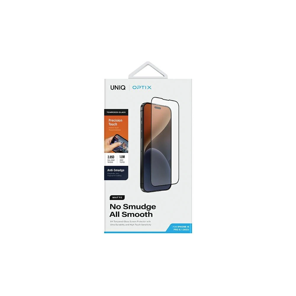Szkło hartowane matowe UNIQ Optix Matte Apple iPhone 15 Pro
