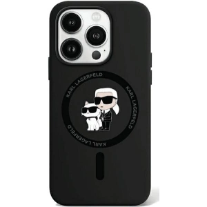Kup Etui Karl Lagerfeld KLHMP15XSCMKCRHK Apple iPhone 15 Pro Max hardcase Silicone Karl & Choupette Ring MagSafe czarny/black - KLD1984 - {ean13} - Sklep Home Screen