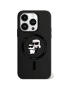Etui Karl Lagerfeld KLHMP15XSCMKCRHK Apple iPhone 15 Pro Max hardcase silikon Karl & Choupette Ring MagSafe černý/black