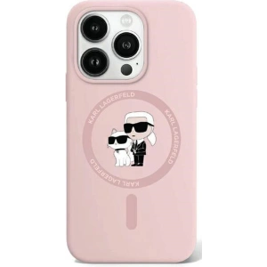 Kup Etui Karl Lagerfeld KLHMP15XSCMKCRHP Apple iPhone 15 Pro Max hardcase Silicone Karl & Choupette Ring MagSafe różowy/pink - KLD1985 - {ean13} - Sklep Home Screen