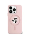 Karl Lagerfeld KLHMP15XSCMKCRHP Apple iPhone 15 Pro Max hardcase Silicone Karl & Choupette Ring MagSafe pink