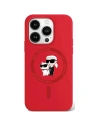 Etui Karl Lagerfeld KLHMP15XSCMKCRHR Apple iPhone 15 Pro Max hardcase Silicone Karl & Choupette Ring MagSafe roșu/red