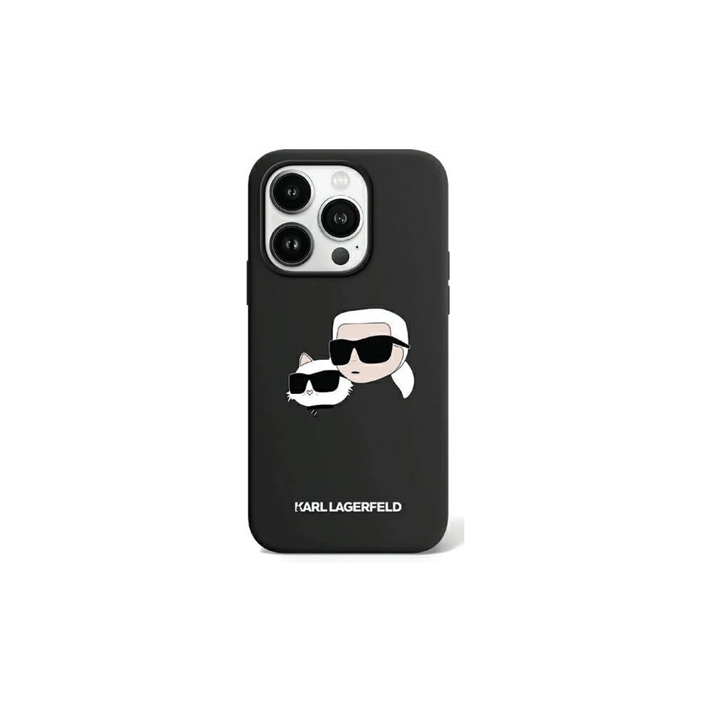 Etui Karl Lagerfeld KLHMP15XSKCHPPLK Apple iPhone 15 Pro Max hardcase Silicone Karl & Choupette MagSafe czarny/black