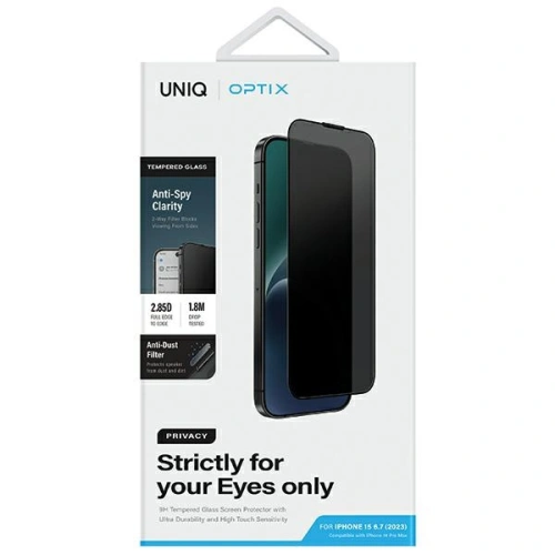 Kup Szkło hartowane prywatyzujące UNIQ Optix Privacy Apple iPhone 15 Plus - UNIQ1137 - {ean13} - Sklep Home Screen