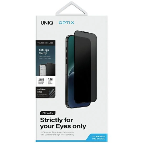 Kup Szkło hartowane prywatyzujące UNIQ Optix Privacy Apple iPhone 15 Pro - UNIQ1138 - {ean13} - Sklep Home Screen