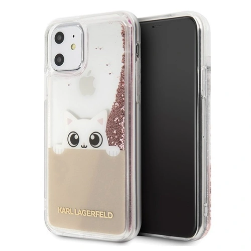 Kup Karl Lagerfeld KLHCN61PABGNU iPhone 11 rozie-aurie/case din plastic tare cu glitter lichid - KLD152RS - {ean13} - Sklep Home Screen