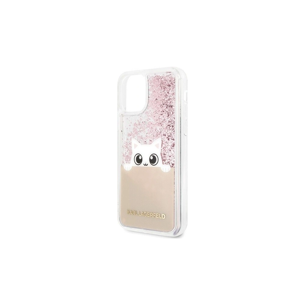 Karl Lagerfeld KLHCN61PABGNU iPhone 11 różowo-złoty/pink gold hard case Liquid Glitter