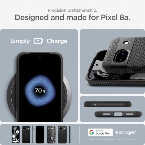Buy Spigen Liquid Air Google Pixel 8a Matte Black - SPN3397 - {ean13} - Home Screen Store Europe