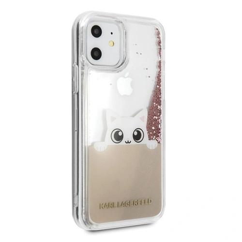 Kup Karl Lagerfeld KLHCN61PABGNU iPhone 11 różowo-złoty/pink gold hard case Liquid Glitter - KLD152RS - {ean13} - Sklep Home Screen