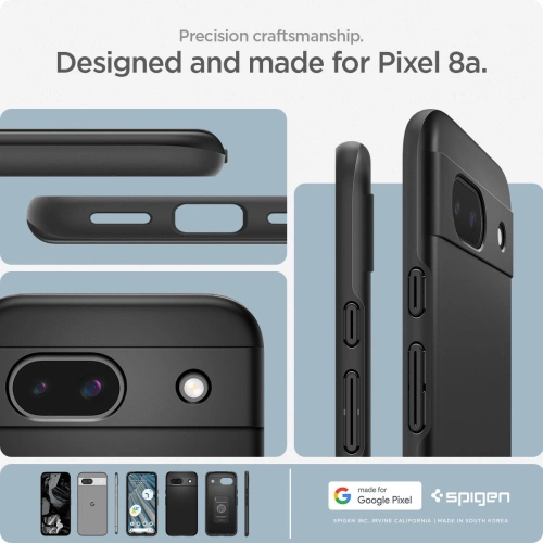 Buy Spigen Thin Fit Google Pixel 8a Black - SPN3398 - {ean13} - Home Screen Store Europe
