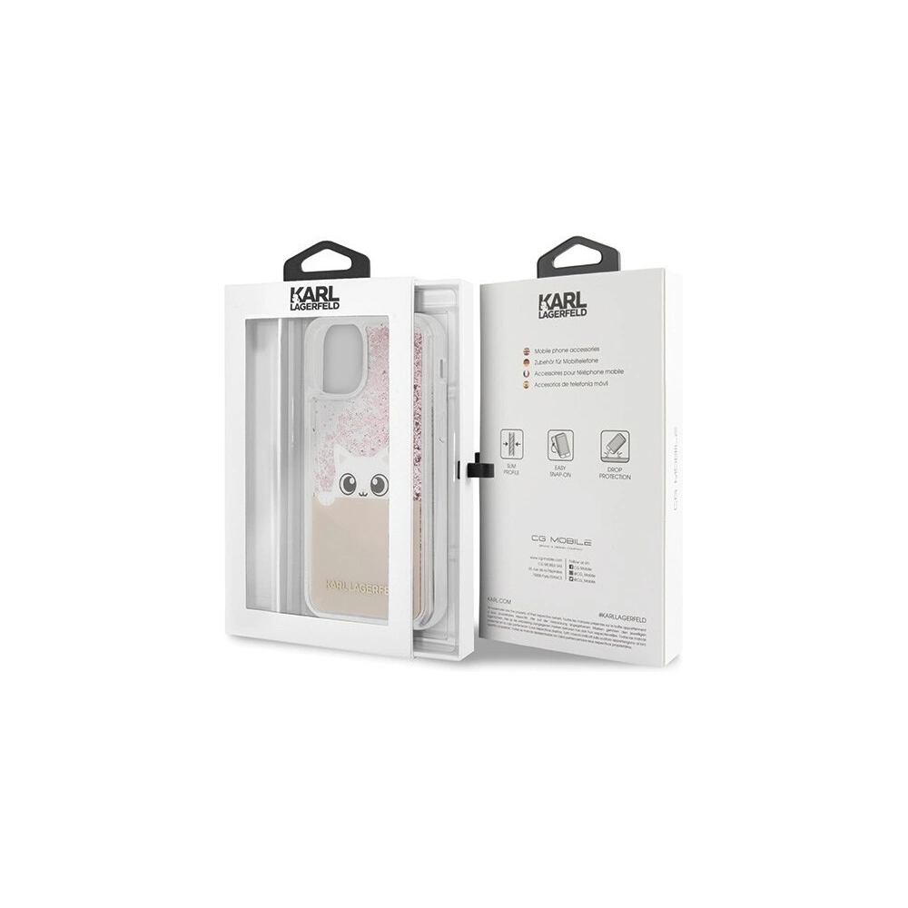 Karl Lagerfeld KLHCN61PABGNU iPhone 11 różowo-złoty/pink gold hard case Liquid Glitter