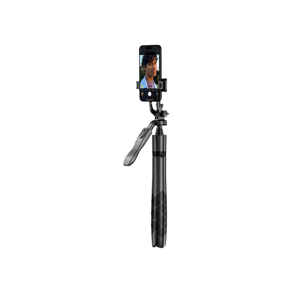 Selfie stick Crong SelfieGo Ultra Bluetooth tripod (czarny)