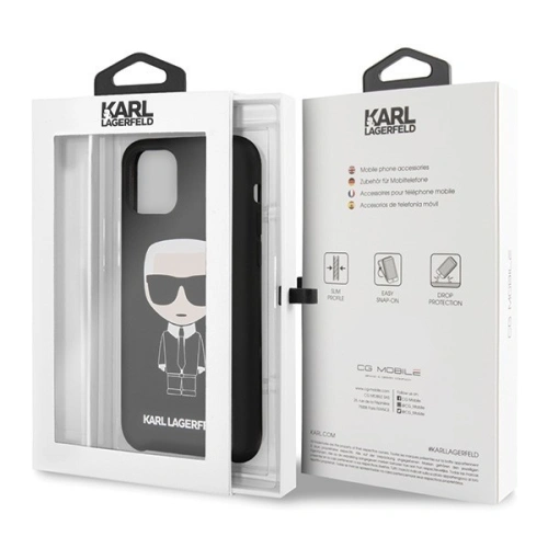 Kup Karl Lagerfeld KLHCN61SLFKBK iPhone 11 Hartschalenetui schwarz/schwarz Silikon Iconic - KLD155BLK - {ean13} - Sklep Home Screen