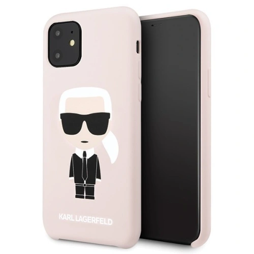 Kup Karl Lagerfeld KLHCN61SLFKPI iPhone 11 hardcase světle růžový/light pink Silicone Iconic - KLD156PNK - {ean13} - Sklep Home Screen