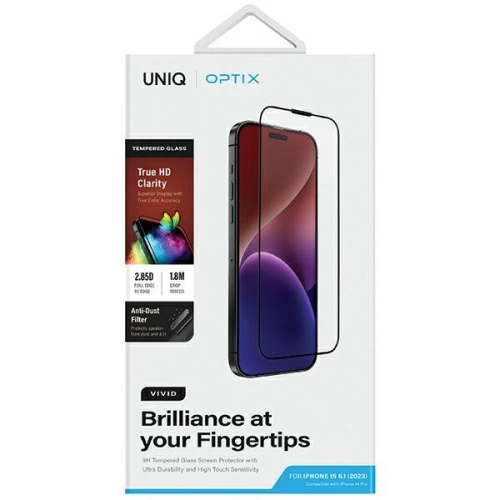 Kup Edzett üveg UNIQ Optix Vivid Apple iPhone 15 átlátszó - UNIQ1145 - {ean13} - Sklep Home Screen