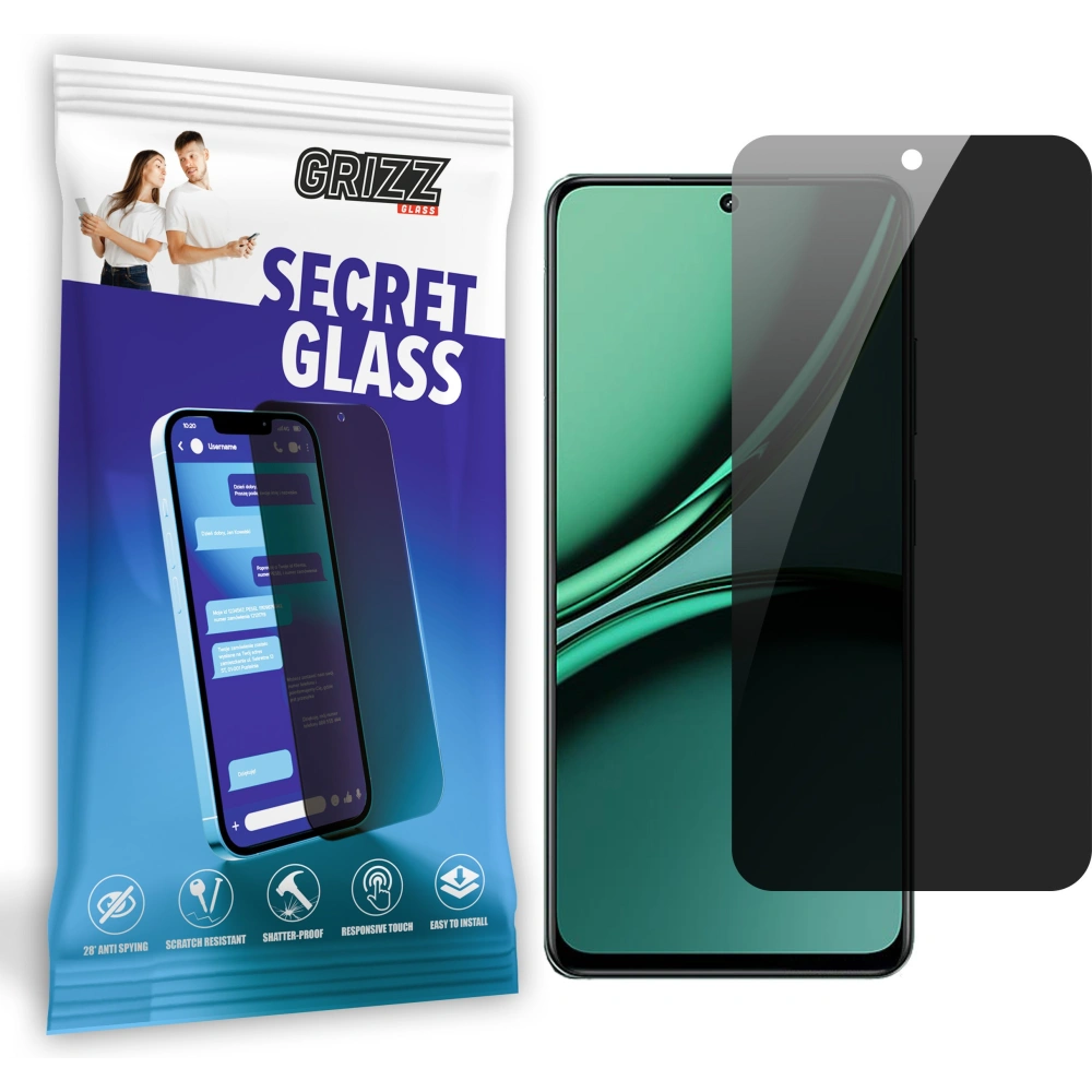 Matowe szkło prywatyzujące GrizzGlass SecretGlass do Realme Narzo 70x