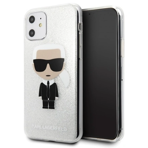 Kup Karl Lagerfeld KLHCN61TPUTRIKSL iPhone 11 srebrny/silver Glitter Ikonik Karl - KLD157SLV - {ean13} - Sklep Home Screen