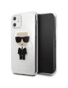 Karl Lagerfeld KLHCN61TPUTRIKSL iPhone 11 argintiu/silver Glitter Ikonik Karl