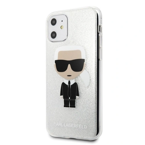 Kup Karl Lagerfeld KLHCN61TPUTRIKSL iPhone 11 srebrny/silver Glitter Ikonik Karl - KLD157SLV - {ean13} - Sklep Home Screen