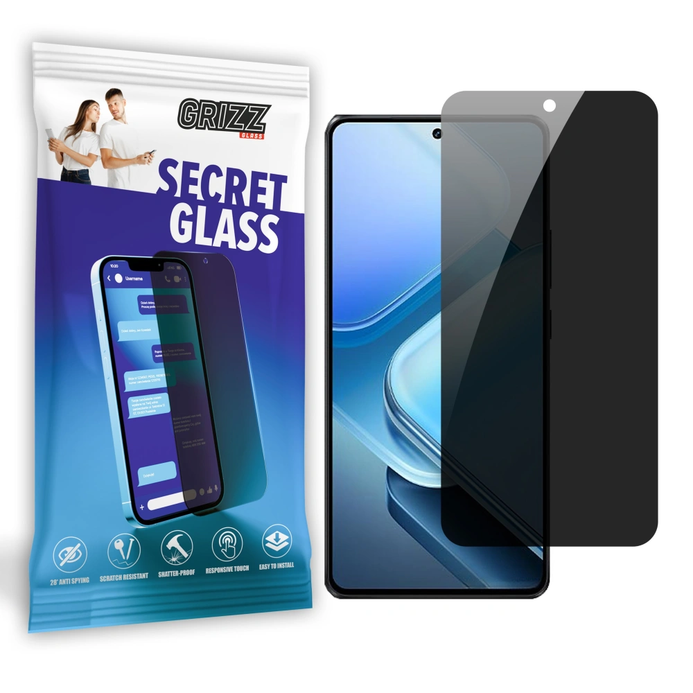Matowe szkło prywatyzujące GrizzGlass SecretGlass do Vivo iQOO Z9 Turbo