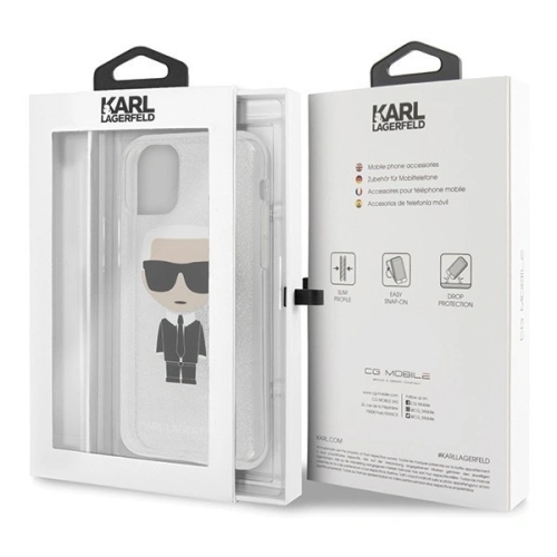 Kup Karl Lagerfeld KLHCN61TPUTRIKSL iPhone 11 srebrny/silver Glitter Ikonik Karl - KLD157SLV - {ean13} - Sklep Home Screen
