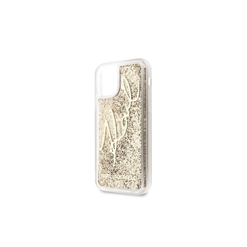 Karl Lagerfeld KLHCN61TRKSGO iPhone 11 złoty/gold Glitter Signature