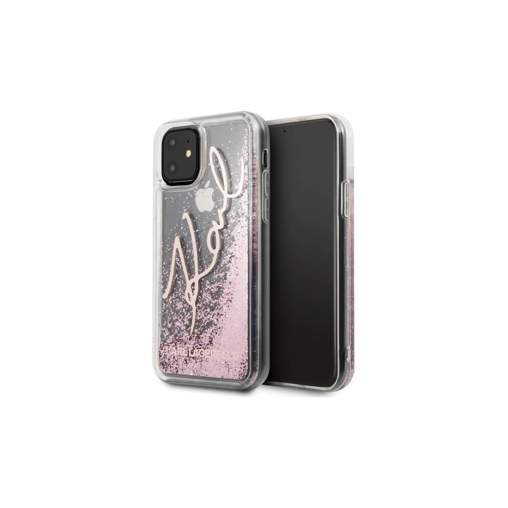 Karl Lagerfeld KLHCN61TRKSRG iPhone 11 różowo-złoty/rose gold Glitter Signature
